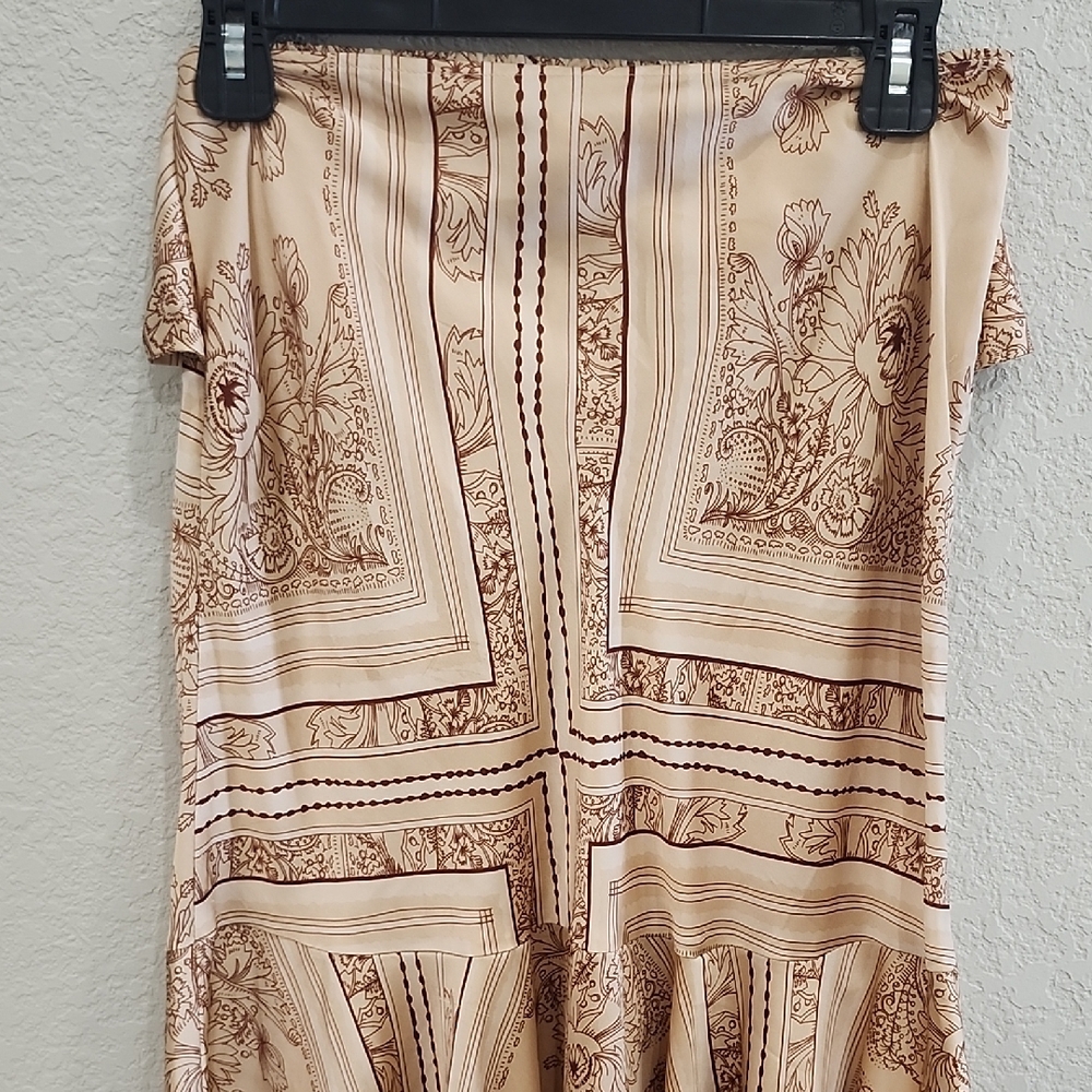 Free People Cream Brown Patchwork Patterned Strap… - image 3